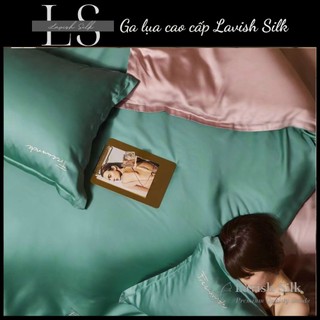 [Best Seller]Trọn Bộ Chăn  Ga Gối  Lụa Lavish Silk Cao Cấp Mát Lạnh Hàng Loại 1-Hồng Phấn Mix Matcha