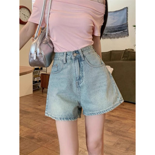 Quần Short Jean Form Chữ A Thêu Hoạ Tiết Hoa 2 Túi Sau Che Đùi To Minijean