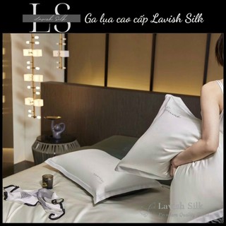 [Best Seller]Trọn Bộ Chăn  Ga Gối  Lụa Lavish Silk Cao Cấp Mát Lạnh Hàng Loại 1 - Trắng Mix Matcha