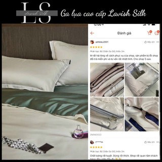 [Best Seller]Trọn Bộ Chăn  Ga Gối  Lụa Lavish Silk Cao Cấp Mát Lạnh Hàng Loại 1 - Trắng Mix Matcha