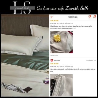 [Best Seller]Trọn Bộ Chăn  Ga Gối  Lụa Lavish Silk Cao Cấp Mát Lạnh Hàng Loại 1 - Trắng Mix Matcha