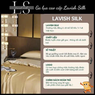 [Best Seller]Trọn Bộ Chăn Ga Gối LụaLS Lavish Silk Cao Cấp Mát Lạnh Hàng Loại 1-Vàng Mix Bạc Kim
