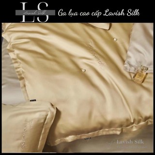 [Best Seller]Trọn Bộ Chăn Ga Gối LụaLS Lavish Silk Cao Cấp Mát Lạnh Hàng Loại 1-Vàng Mix Bạc Kim