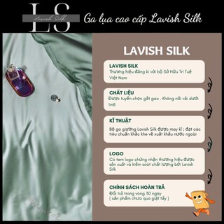 [Best Seller]Trọn Bộ Chăn Ga Gối Lụa Lavish Silk Cao Cấp Mát Lạnh Hàng Loại 1-Xanh Ngọc Mix Matcha