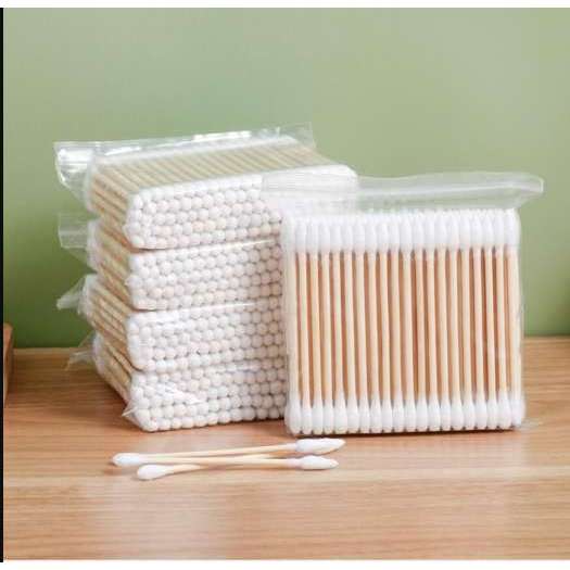 Tăm Bông Thân Gỗ 100 Cây Thân Thiện Với Môi Trường