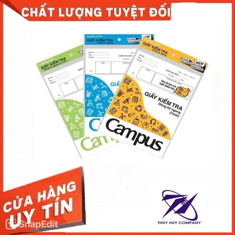 GIẤY KIỂM TRA CAMPUS KẺ NGANG - VPP QUỐC HUY