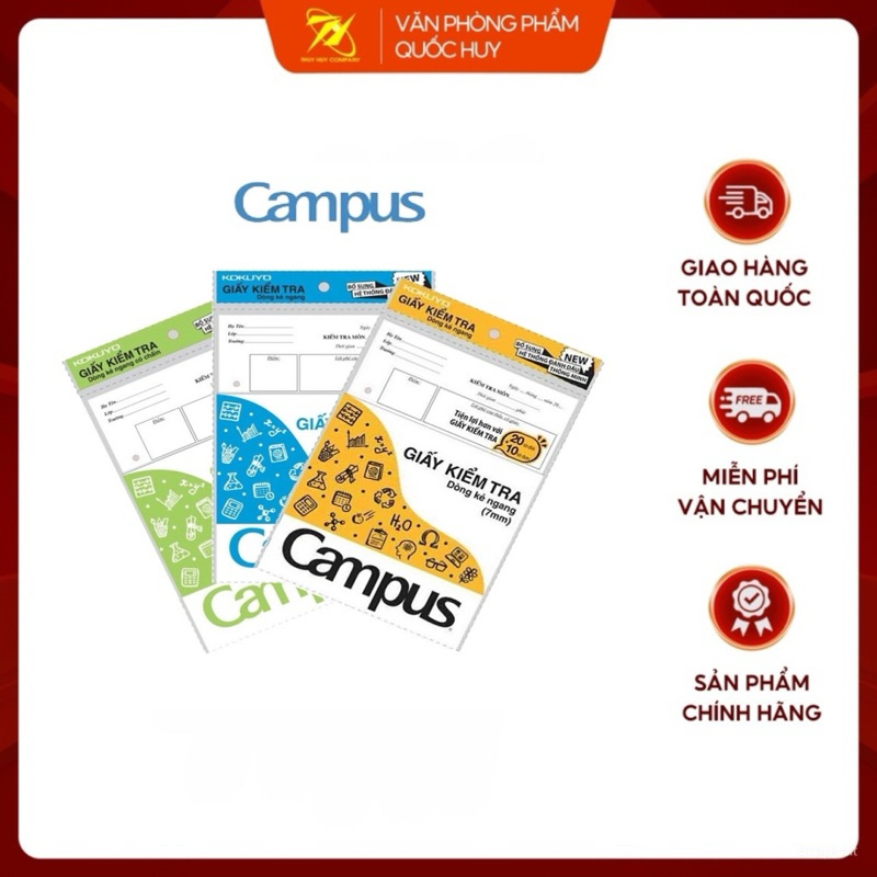 GIẤY KIỂM TRA CAMPUS KẺ NGANG - VPP QUỐC HUY