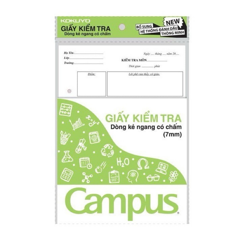 GIẤY KIỂM TRA CAMPUS KẺ NGANG - VPP QUỐC HUY
