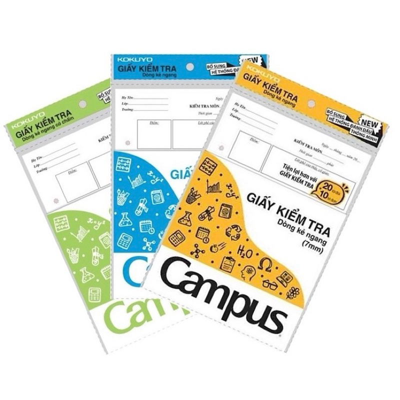 GIẤY KIỂM TRA CAMPUS KẺ NGANG - VPP QUỐC HUY