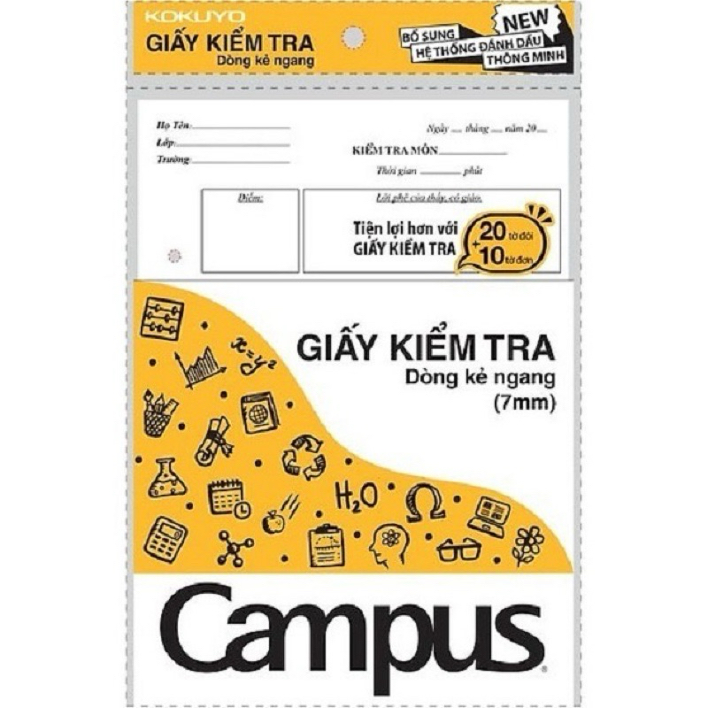 GIẤY KIỂM TRA CAMPUS KẺ NGANG - VPP QUỐC HUY