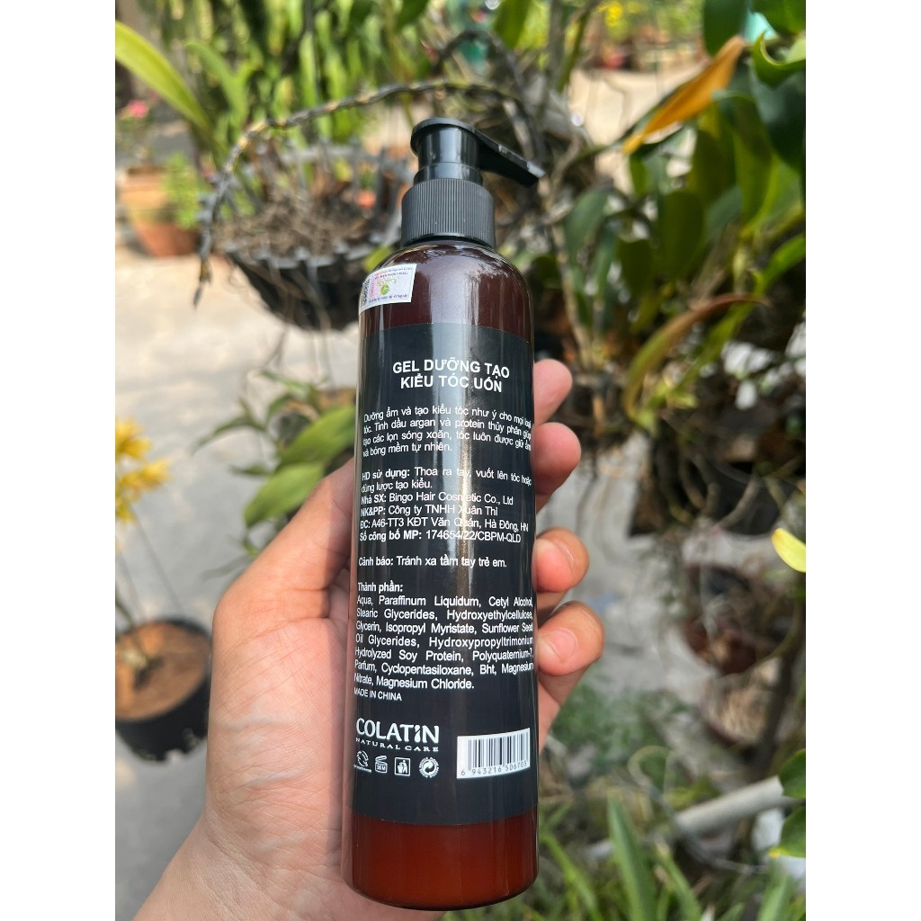 Gel Dưỡng Tạo Kiểu Tóc Xoăn COLATIN | Made in Italy | 235ml