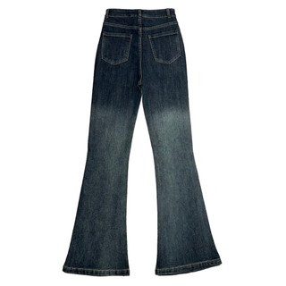Quần jeans loe đính đá Yến Tee , màu loang đen đẹp lạ mặc đi học #10088