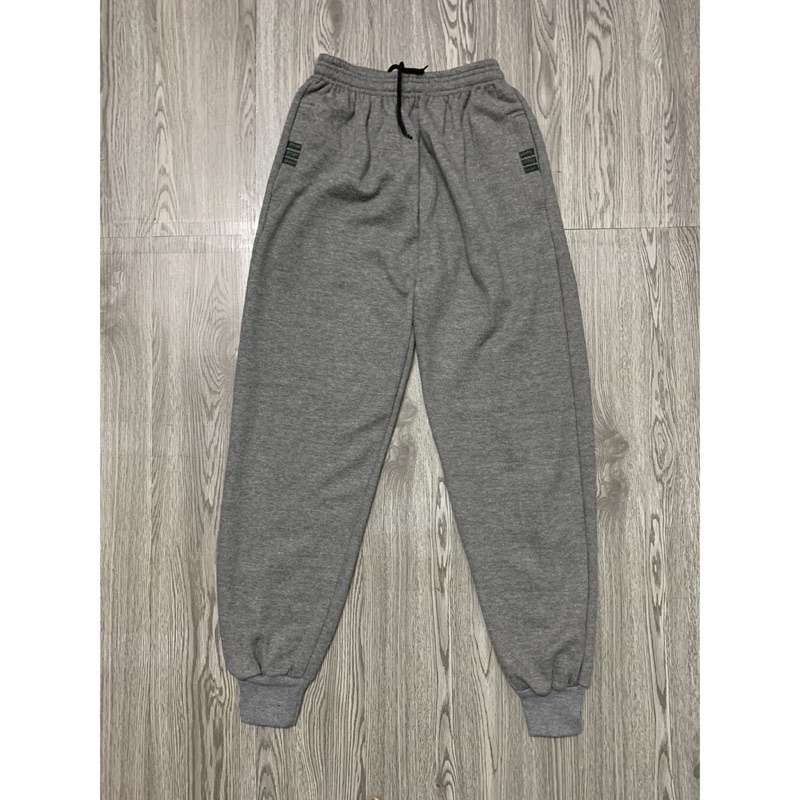 Quần jogger nỉ thể thao Unisex Nam Nữ mẫu thu đông vải trơn 2 màu