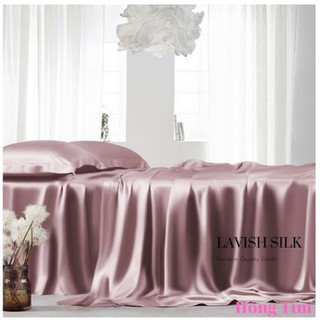 [Best Seller]Trọn Bộ Chăn  Ga Gối  Lụa LS Lavish Silk Cao Cấp Mát Lạnh Hàng Loại 1 - Hồng Tím