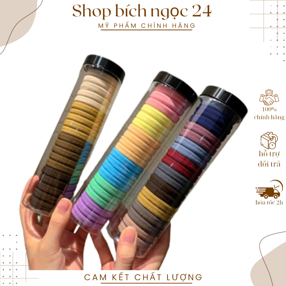 Sét 20 dây thun vải cột tóc thời trang hot màu trơn giá rẻ ( giao màu ngẫu nhiên)