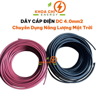 Dây cáp solar Leader 4.0mm2, Dây điện DC 4.0mm2 chuyên dụng cho điện năng lượng mặt trời cắt lẻ từ 1m
