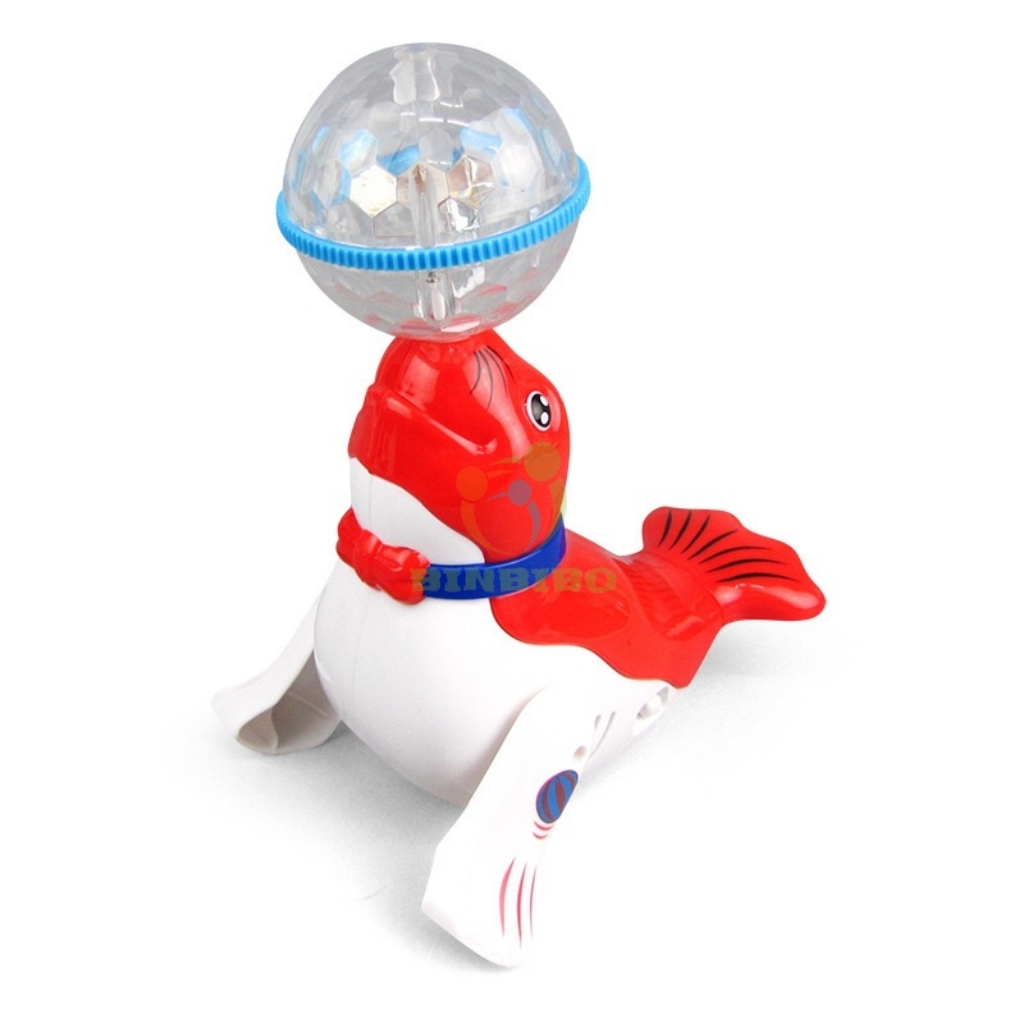 Đồ chơi Hải Cẩu chơi cầu xoay 360 có đèn có nhạc cho bé - Binbibo