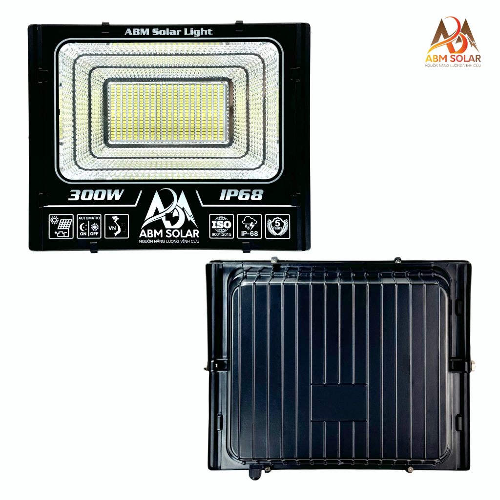 [200W] Đèn Năng Lượng Mặt Trời Nhôm Đúc Nguyên Khối, Công Suất 200W ABM SOLAR