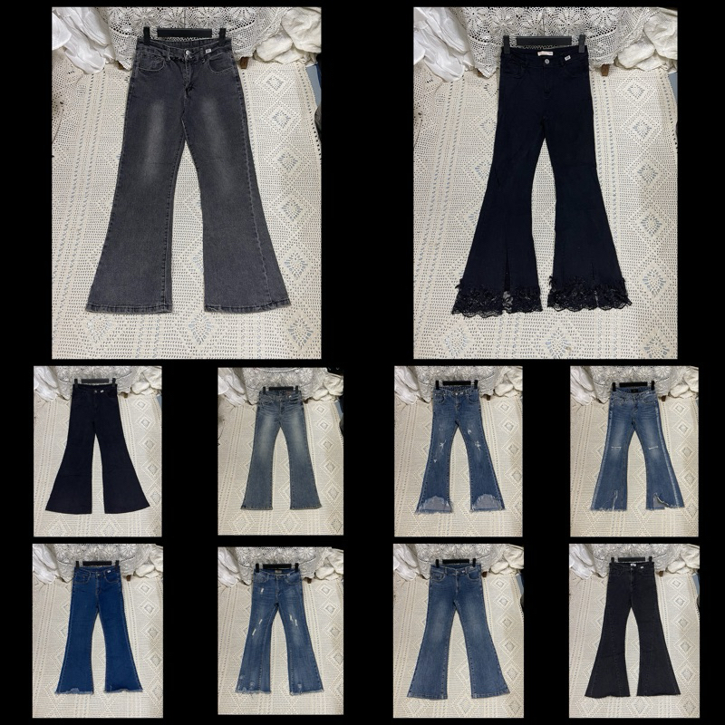 [2hand] Quần jeans ôm, xuông, loe (Giá