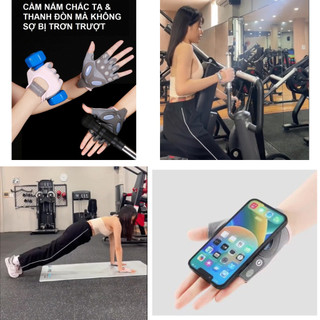 Găng Tay Tập Gym Nữ Cao Cấp SPORT Hở Ngón Chống Trượt, Chống Trai Tay, Phù Hợp Gym, Thể Thao, Đạp Xe...