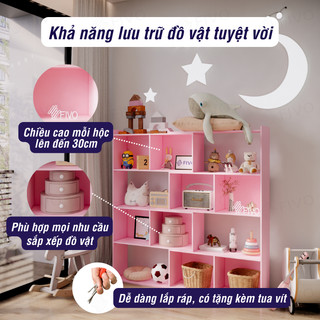 [Freeship Toàn Quốc] Kệ Sách Cho Bé Màu Hồng FIVO FB71 Chất Liệu Gỗ Cao Cấp, An Toàn, Nhiều Màu Sắc, Decor Xinh Xắn