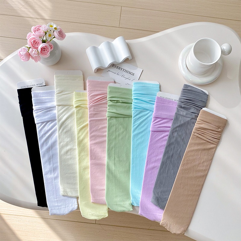 Vớ Tất nữ loại mỏng cao cổ 10 màu phong cách dễ thương và xinh xắn