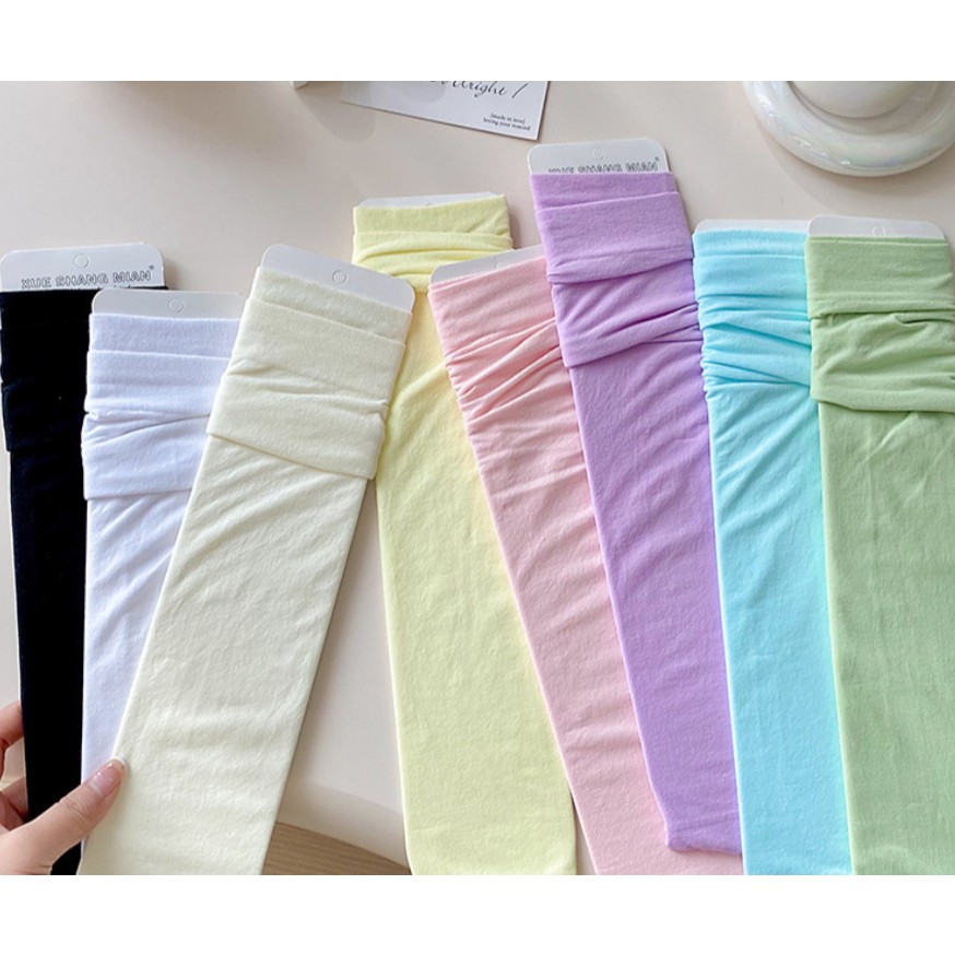 Vớ Tất nữ loại mỏng cao cổ 10 màu phong cách dễ thương và xinh xắn