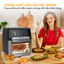 Nồi chiên không dầu 12L điện tử Fujihome nhập khẩu, nồi chiên không khí 9 chế độ nấu, tặng bộ phụ kiện 8 món
