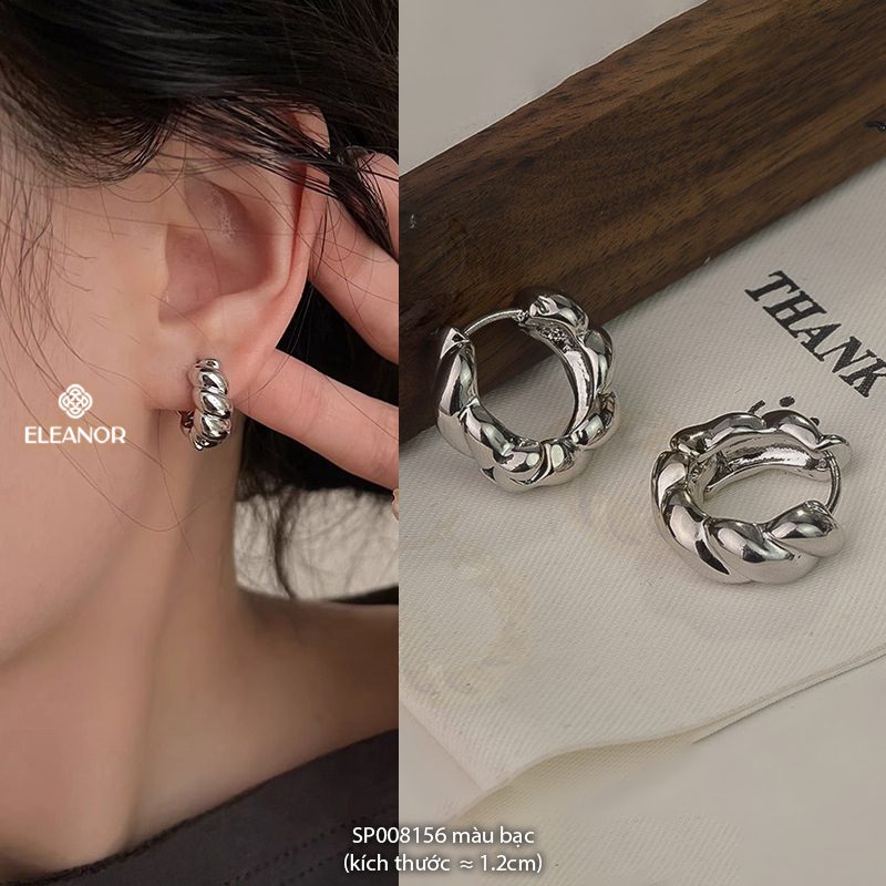 Bông tai nữ chuôi bạc 925 Eleanor Accessories kiểu dáng basic phụ kiện trang sức khuyên tai 8138