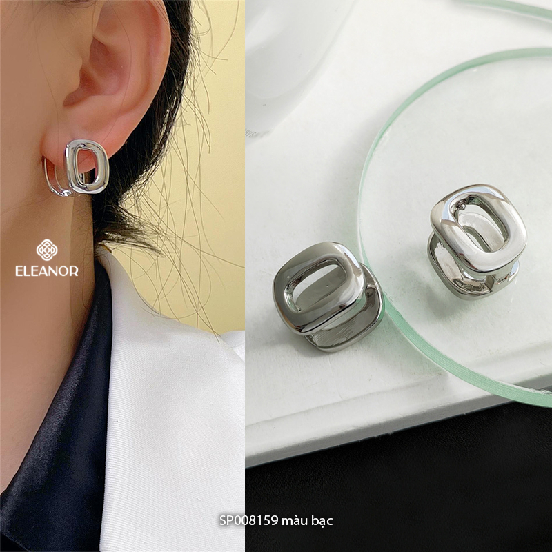 Bông tai nữ chuôi bạc 925 Eleanor Accessories kiểu dáng basic phụ kiện trang sức khuyên tai 8138