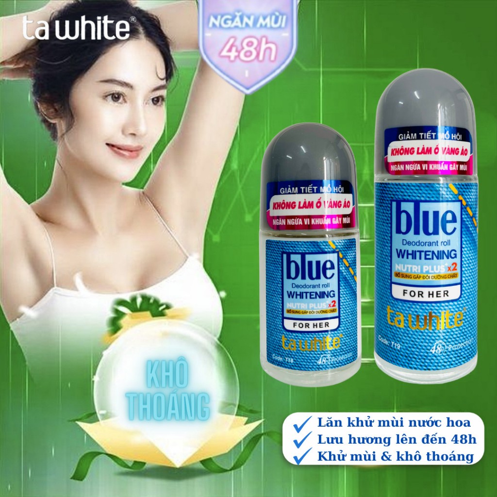 Lăn Khử Mùi Ta White Không Ố Vàng Ngăn Tiết Mồ Hôi Đến 48h Cho Nữ
