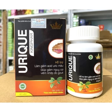 Urique Kingphar hỗ trợ giảm triệu chứng sưng đau khớp do gout, giảm lượng Acid Uric viên