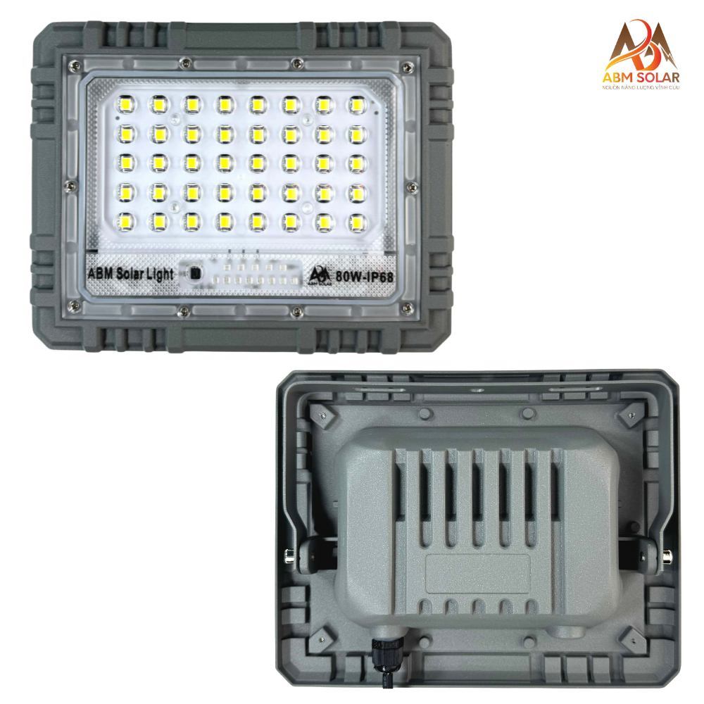 [100W] Đèn Pha Mắt Ngọc Năng Lượng Mặt Trời ABMSOLAR , Chống Nước IP68, Chất Liệu Nhôm Nguyên Khối