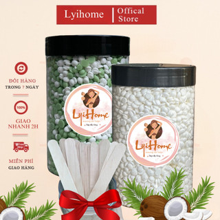 [TẶNG QUE] hũ 500g sáp wax lông nóng lyihome, sáp sữa dừa cao cấp chất sáp dẻo, thơm độ bám lông tốt