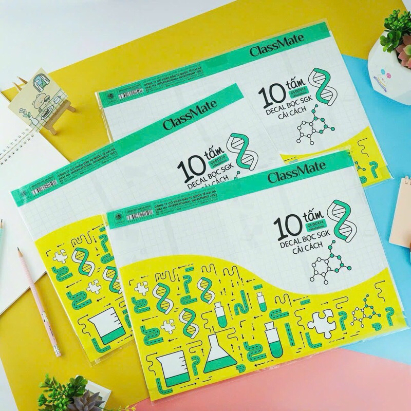 [Video] Set 10 Tờ Decal Bọc Sách Vở, Giấy Bóng Bọc Sách Vở Trong Suốt Nhiều Cỡ 25x34,30x43,34x47cm Chống Nước,Chống Rách
