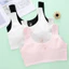 Áo lá bé gái bản rộng cotton gân – Áo lót học sinh thoáng mát không gọng màu pastel ZANABRA A8574