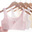 Áo lá bé gái bản rộng cotton gân – Áo lót học sinh thoáng mát không gọng màu pastel ZANABRA A8574
