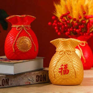 Bình nhựa thần Tài , Cắm Hoa Hình Túi Tiền Trang Trí Chiêu Tài Lộc