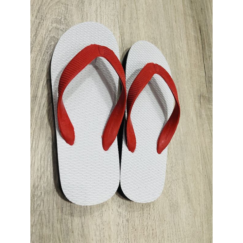 Dép tông lào Thái Lan nam nữ cao su siêu bền chắc chống trơn trượt,nền trắng phối quai màu tươi tắn.