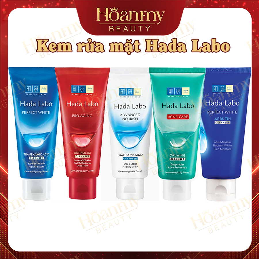 Sữa Rửa Mặt HadaLabo 80g Dưỡng Trắng & Dưỡng Ẩm Sâu