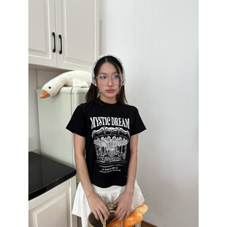 Áo Thun Nữ Baby Tee " Rạp xiếc " - Kraken Drk 250gsm cotton 2 chiều