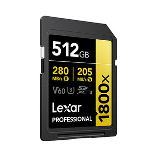 Thẻ nhớ 512GB SDXC Lexar 1800x Professional UHS-II, tốc độ 280MB/s cho máy ảnh, máy quay