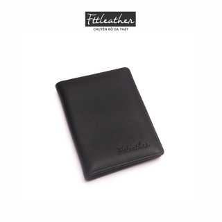 Ví da, bóp da nam nữ mini đựng thẻ card da bò cao cấp dáng đứng gập đôi nhỏ gọn nhiều ngăn Ftt Leather