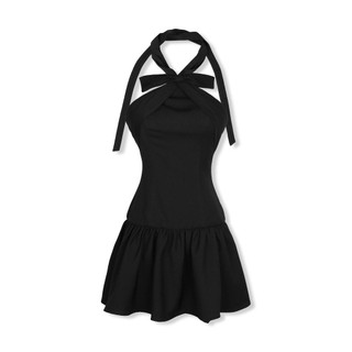 Đầm Ngắn Nữ Halter x Bowtie, Chất Vải Cotton cát Thoải Mái, WDN084, SOME HOW STORE
