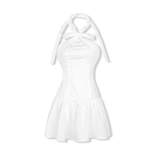 Đầm Ngắn Nữ Halter x Bowtie, Chất Vải Cotton cát Thoải Mái, WDN084, SOME HOW STORE