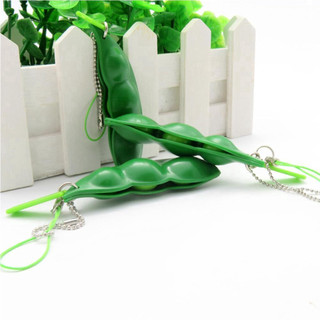Móc Khóa Hạt Đậu, Đồ chơi bóp Squishy hình đậu Hà Lan dễ thương