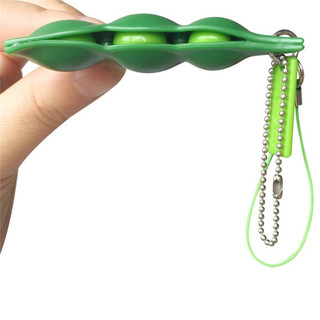 Móc Khóa Hạt Đậu, Đồ chơi bóp Squishy hình đậu Hà Lan dễ thương
