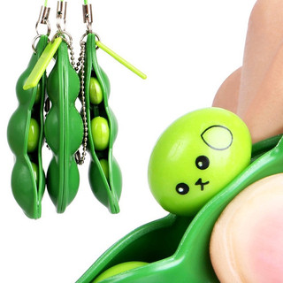 Móc Khóa Hạt Đậu, Đồ chơi bóp Squishy hình đậu Hà Lan dễ thương