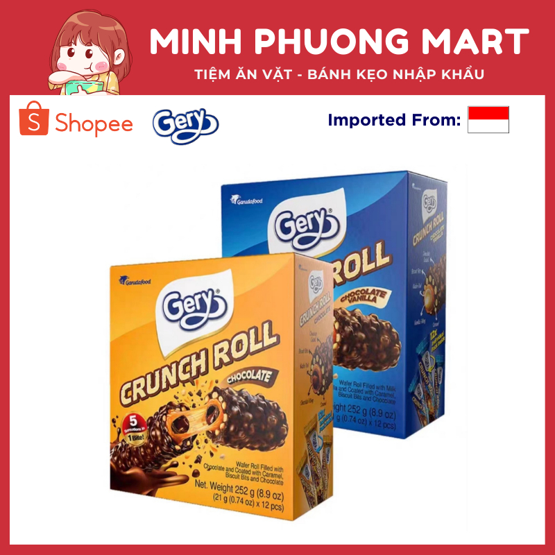 Bánh Cuộn Phủ Socola Gery Crunch Roll 299gr | Shopee Việt Nam