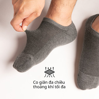 Vớ Tất Nam Tàng Hình Xù Dày Dặn Lưới Thoáng Khí T&T SOCKS Nhiều Màu Khử Mùi Hôi TRỊNH CHUNG - NAM010
